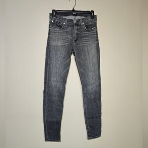Hudson Nico Midrise Ankle Super Skinny Jeans Women’s Size 27 Gray Black Stretch